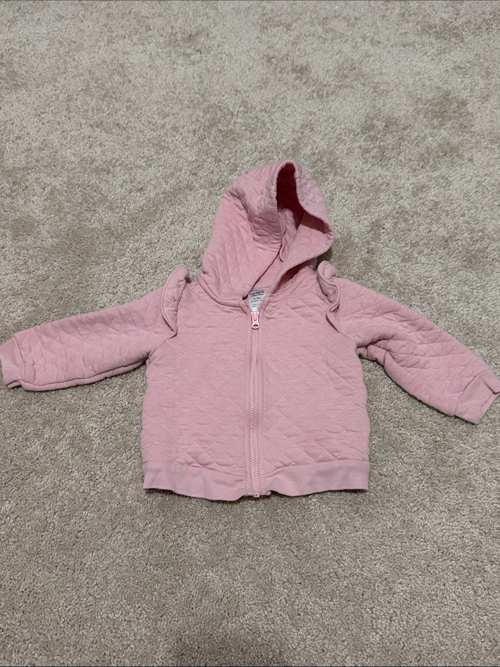Carter's Quilted Hooded Zip Jacket - Light Pink